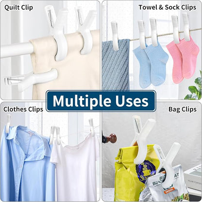Senbowe Extra Large 6 Pack Beach Towel Clips, 5.1 Inch Pool Chair Clips - Image 6
