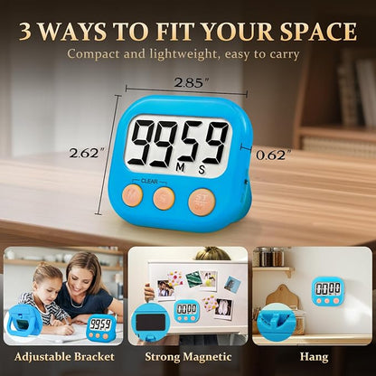 12 Pack Digital Kitchen Timer Small Classroom Timers - Image 3