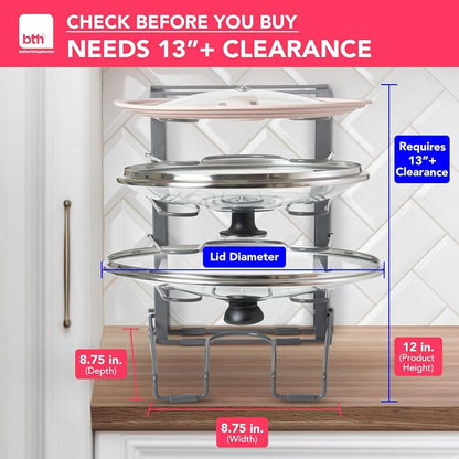 Free-Standing Adjustable Pot Lid Organizer - Image 2