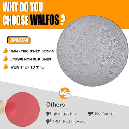 Walfos Silicone Microwave Mats, Heat Resistant Multi-Purpose Microwave Trivet - Image 4