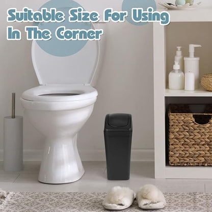 Hoolerry 6 Pcs 3 Gallon/12 Liter Small Trash Can Plastic Kitchen Garbage - Image 4