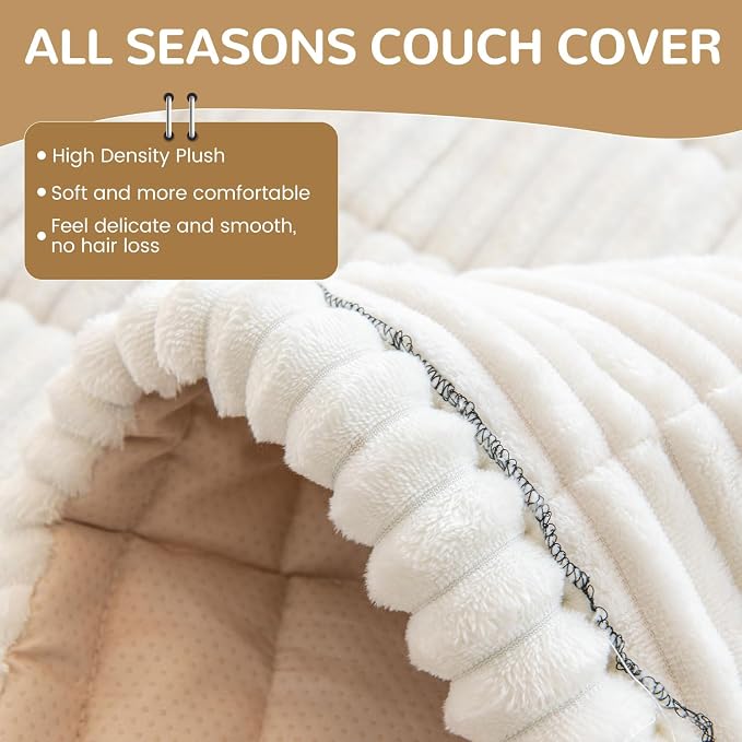 OTOB Couch Covers for Dogs Washable, Non Slip Plush Sofa Cover Kids Pet - Image 3