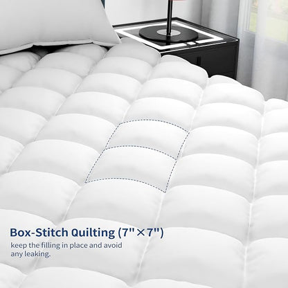 Sunflower King Mattress Pad, Hypoallergenic Cotton Mattress Cover, 18-22" Extra - Image 8