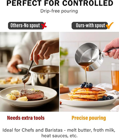 Cooks Standard Stainless Steel Butter Warmer 0.15 QT, 140ml Mini Butter - Image 6