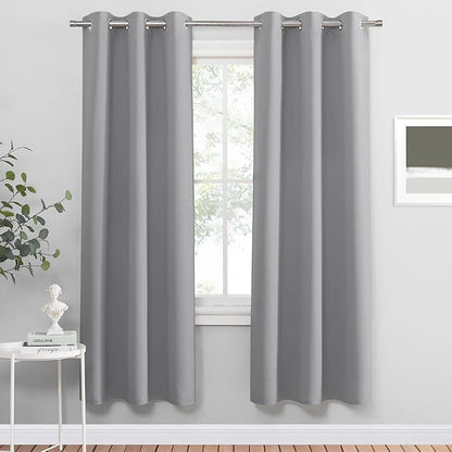 PONY DANCE Blackout Curtains for Bedroom 72 Inch Length 2 Panels Set, Privacy by PONYDANCE