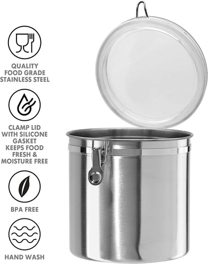 Oggi Stainless Steel Kitchen Canister 152oz + Oggi Stainless Steel 4 pc Food - Image 4