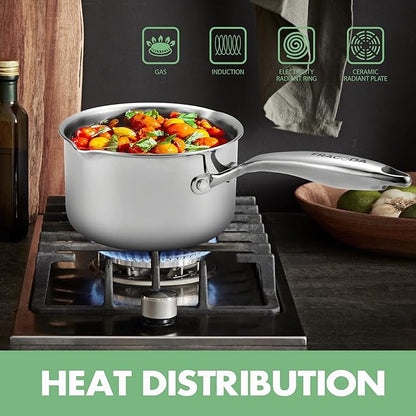 2.5 Quart Stainless Steel Pot Saucepan - Image 5