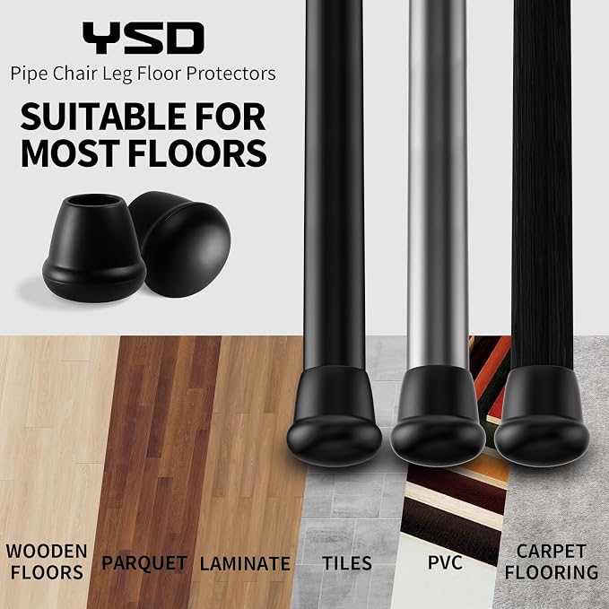 1 Inch Heavy Duty Rubber Chair Leg Caps - Image 6