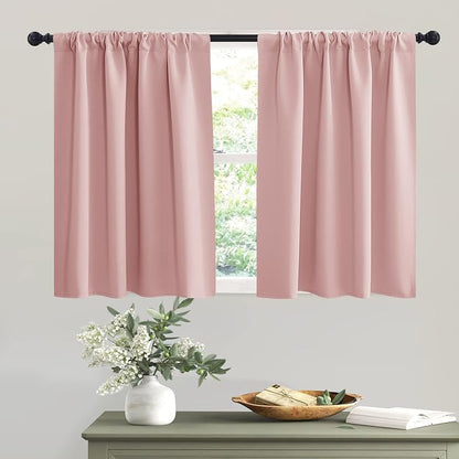 RYB Home Privacy Closet Curtains 36 inch 2 Panels Set, Room Darkening Rod by RYBHOME