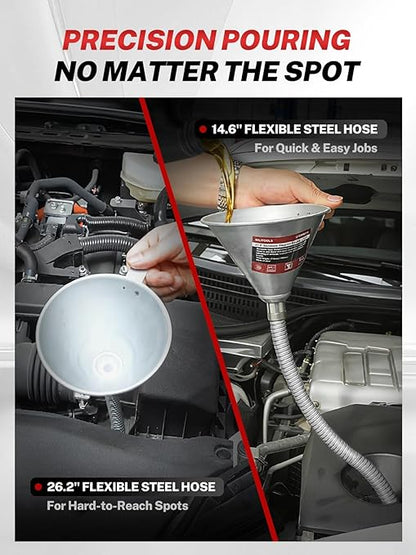 BILITOOLS 4pc Oil Change Kit, Spill-Free Steel System - Image 5