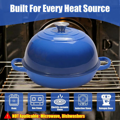 6QT Enameled Cast Iron Dutch Oven - Image 5