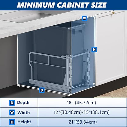 Insputer Pull Out Trash Can Under Cabinet - Image 5