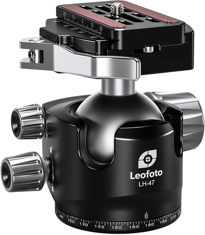 Leofoto Professional Camera Tripod, 63.9" Compact Carbon Fiber Tripod for DSLR Video Camcorder, 5 Leg Sections, 360° Ball Head, Max Load 20KG/44Lb (LS-365CX+LH-47LR)