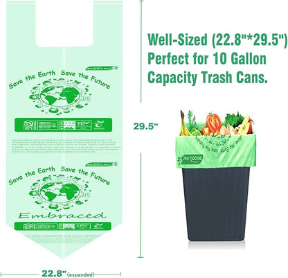 8-10 Gallon Compostable Trash Bags, Compost Bags Kitchen Trash Bags - Image 2