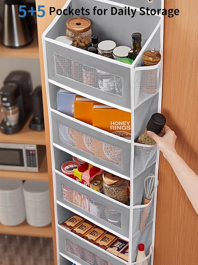 JARLINK Over The Door Organizer Storage, 5 Shelf Hanging Door Organizer - Image 5