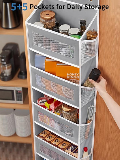 JARLINK 2 Pack Over the Door Organizer Storage, 5 Shelf Hanging Door Organizer - Image 5