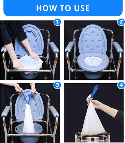 100 Bedside Commode Liners Bags - Image 3