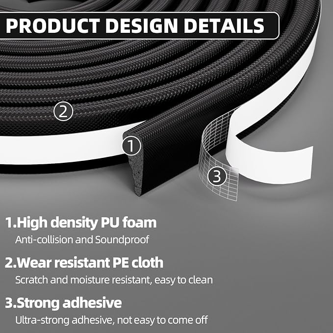 118" Wedge Weather Stripping Door Seal Strip - Image 3