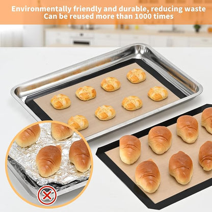 Luckyiren 2-Pack Silicone Baking Mats – Non-Stick Reusable Oven Liners - Image 7