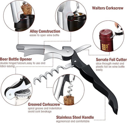 Honoson Wine Keys Opener Travel Wine bottle Opener Waiter Beer Bartender - Image 3