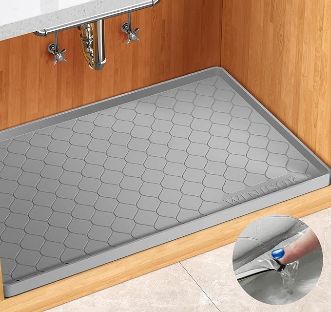 Winisok Silicone Under Sink Mat 37" x 22", Kitchen Essentials and Gadgets by Winisok