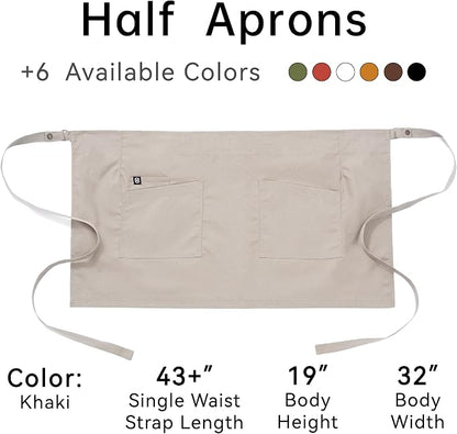 Unisex Waist Apron Half Bistro Apron Server Aprons - Image 6