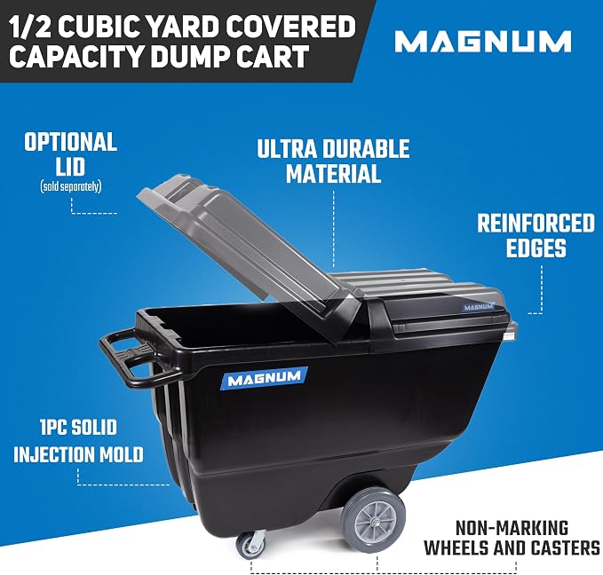 Magnum Tilt Truck, 1/2 Cu. Yd. Capacity Dump Cart - Image 2