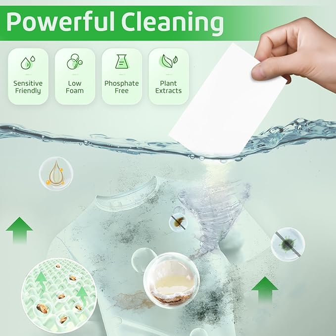 Poesie Laundry Detergent Sheets 3 Pack 480 Sheets 240 Loads Laundry Detergent for Travel Home Save Space Portable Laundry Strips Hypoallergenic Concentrated Soap Washing HE Fresh Scent