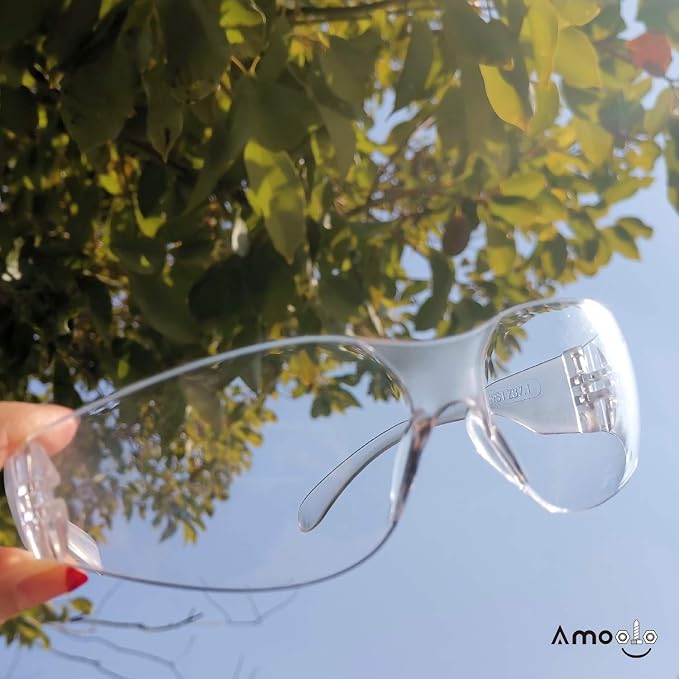 amoolo Clear Safety Glasses Bulk of 24, Protective Eyewear - Image 8