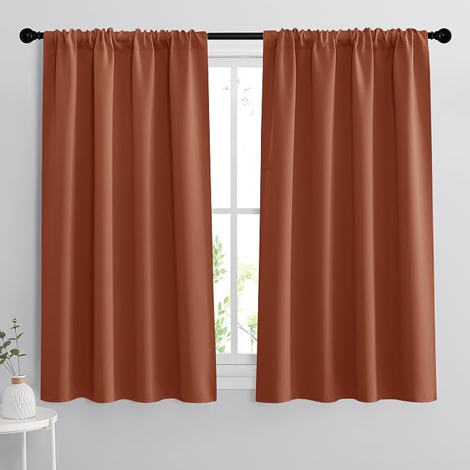 RYB HOME Room Darkening Curtains 54 inches Length, W 42 x L 54 inch, 2 Panels by RYBHOME