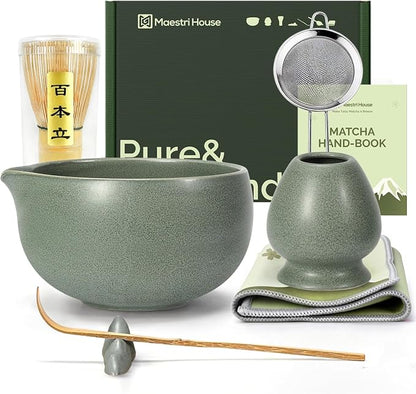 Maestri House Matcha Whisk Set, 7-Pc Complete Matcha Kit by MaestriHouse
