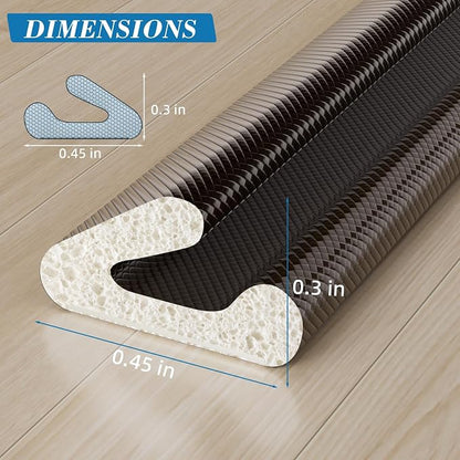 V-Shaped Weather Stripping Door Seal, 19.7FT Draft Stopper - Image 5