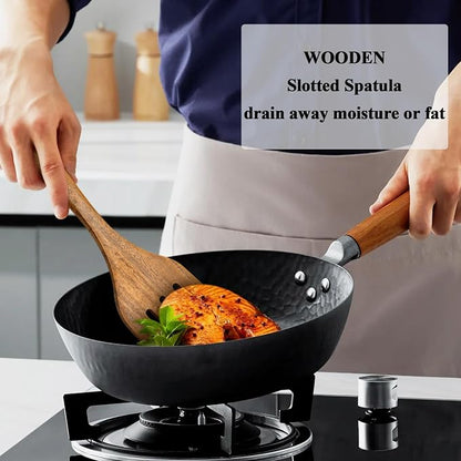 Wooden Spatula Nonstick Turner Acacia Wood, Ideal Cookware Utensils - Image 5