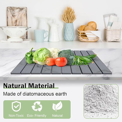 Stone Dish Drying Mat for Kitchen Counter, Versatile Stone Drying Mats for Cups - Image 3