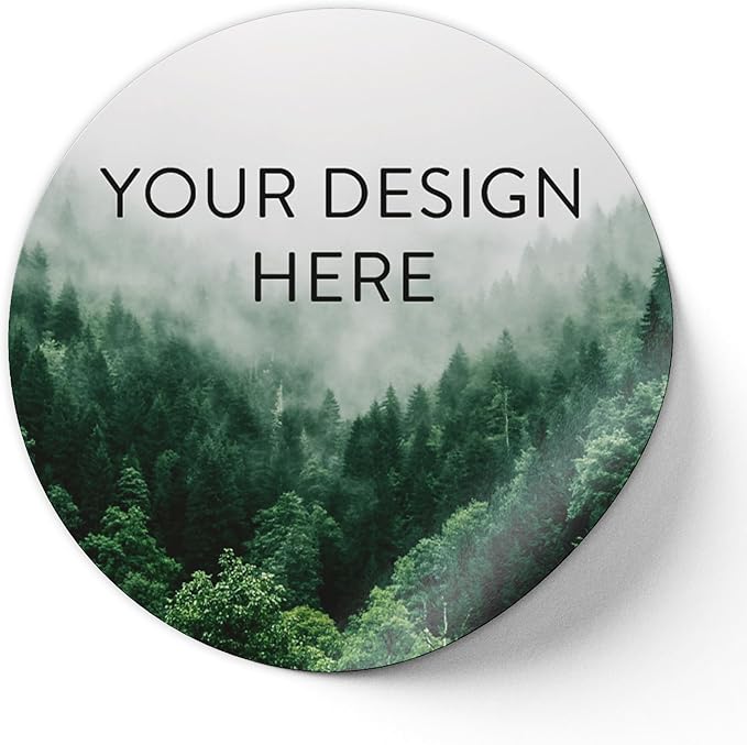 100 Custom Vinyl Stickers - Upload Your own Image, Text, Design, Logo - Personalized Logo Labels for Handmade, Packaging, Bottle, Jars, Candle, Brand Stickers (Foggy Valley, 4x4)