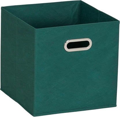 Household Essentials 6 ct Open Fabric Cube Storage Bins, Forest Green - Image 5