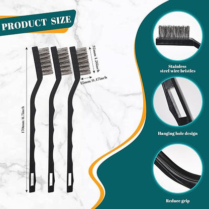 48 Pcs Mini Stainless Steel Wire Brush Set, Wire Scratch Brush - Image 2