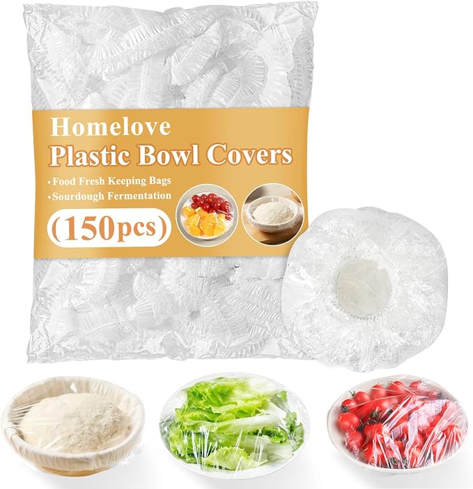 Homelove 150pcs Plastic Bowl Covers Food Cover Dish Covers, Reusable Elastic by Homelove