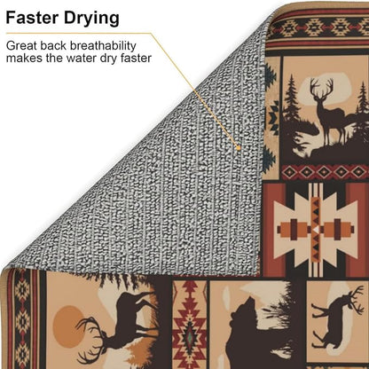 Western Wildlife Geometric Dish Drying Mat - Image 5