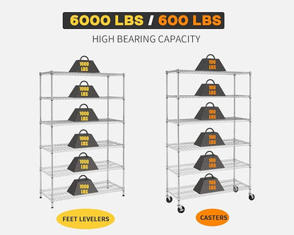 BestOffice | 6-Tier Wire Storage Shelves - Image 4