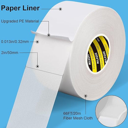 4Pack Double Sided Tape Heavy Duty, 2in x 66FT, Universal High Tack Strong Wall - Image 2