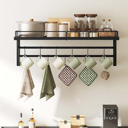 YATINEY Pot Rack, 30 Inch Wall Mounted Pot Rack, Kitchen Pot and Pan Organizer - Image 2