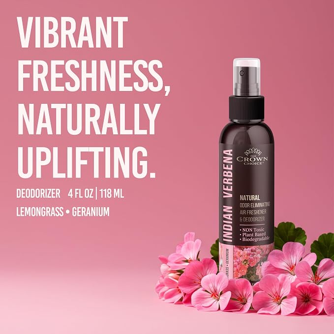 Non-Toxic Odor Eliminator, Natural Geranium & Lemongrass Air Freshener Spray - Image 2