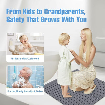 Shower Mat Non-Slip Bath Mat for Tub Floor & Stall - Image 7