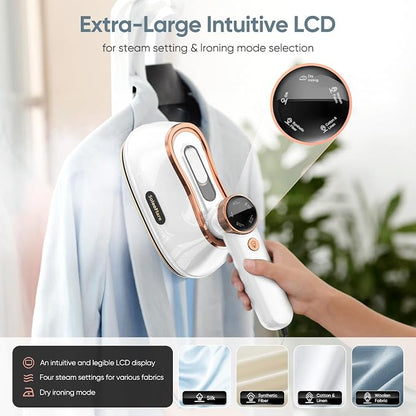 Steamer for Clothes & Iron 2in1, 1200W Travel Steam Iron, 5 Modes LCD, 180ml - Image 3