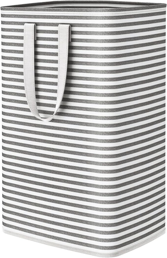 Lifewit Laundry Hamper Large Collapsible Laundry Basket, Freestanding Waterproof Clothes Hamper Storage with Easy Carry Handles for Clothes in Bedroom Bathroom College Dorm for Adults, Black, 80L