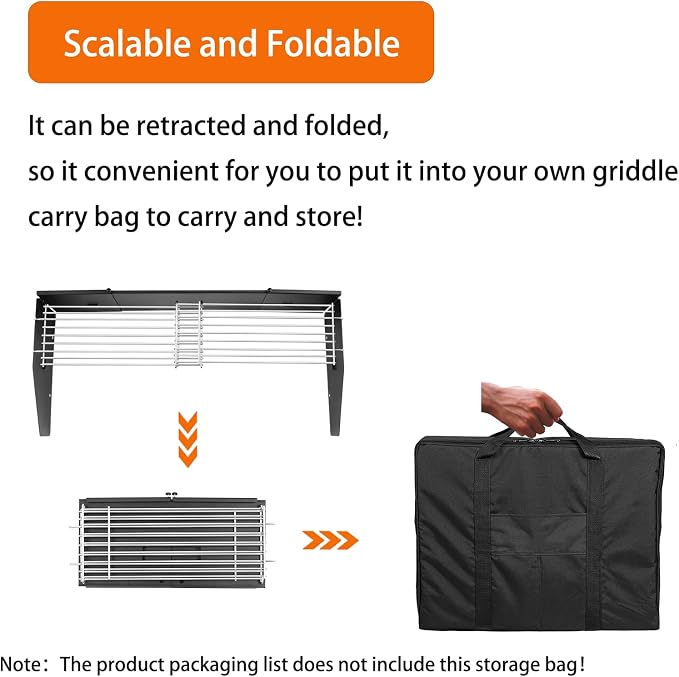 Universal Wind Screen/Guard and Griddle Warming Rack Set Fit - Image 5