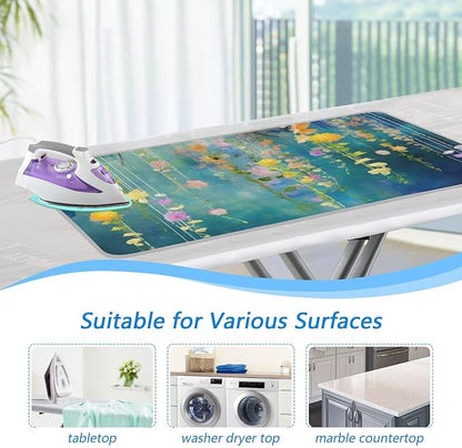 Kigai Watercolor Fowers Ironing Blanket Thick Portable Ironing Pad Travel - Image 5
