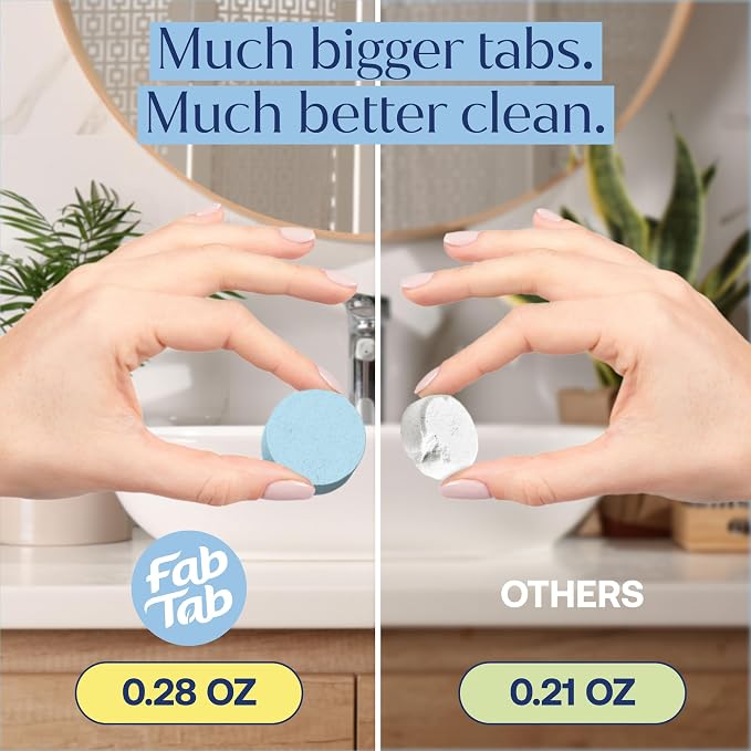 Fab Tab Toilet Bowl Cleaner Tablets, Powerful Stain Removal, No Harsh Chemicals - Image 4