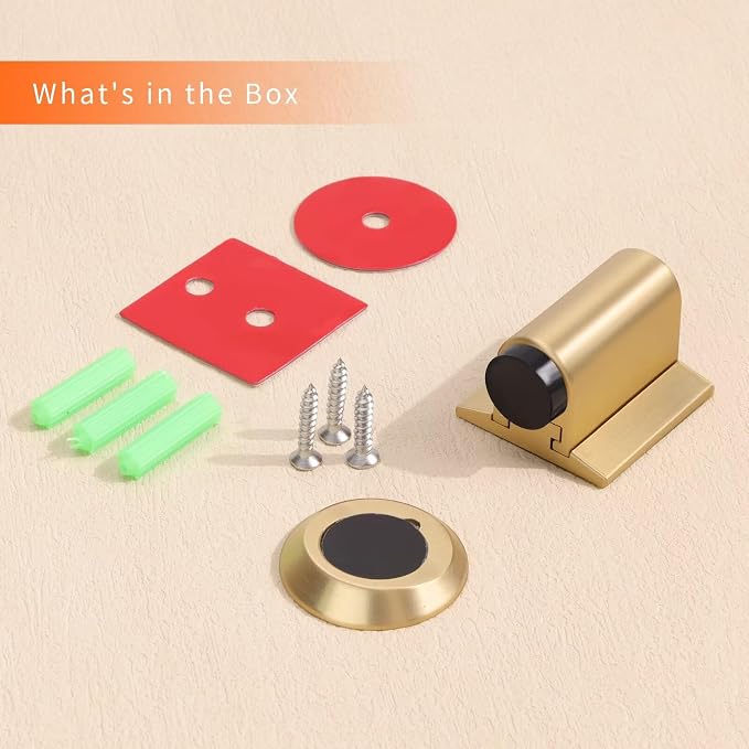 Bak Bo Magnetic Door Stoppers 2 Pack Bottom of Door Holder Keep Door Open No - Image 5